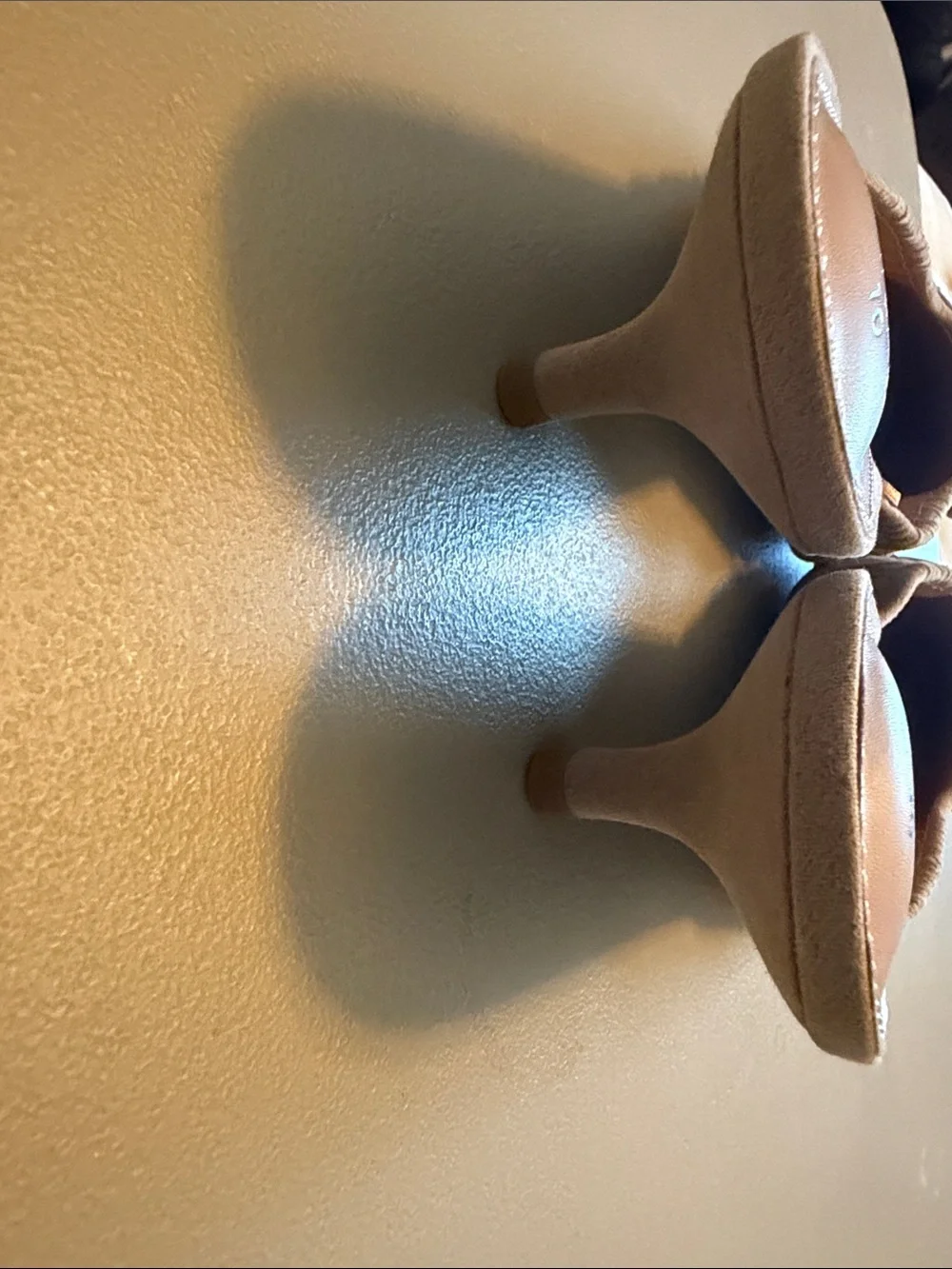 Time and Tru Taupe Pointed-Toe Ruched Bow Kitten Heels *NWOT or Box